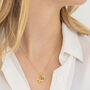 Gold Vermeil Bee Necklace With Birthstone Charm, thumbnail 1 of 12
