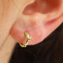 Maari Dotty Huggie Earrings Sterling Silver Or 9ct Gold, thumbnail 1 of 4