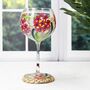 Hand Painted Floral Gin Glass, thumbnail 5 of 5