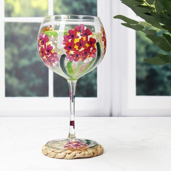 Hand Painted Floral Gin Glass, 5 of 5