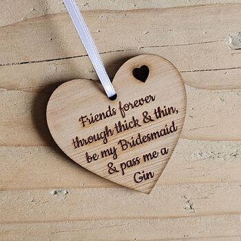 'Friends Forever' Be My Bridesmaid Decoration And Card, 2 of 2