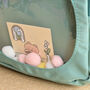 Personalised Kids Cat Green Backpack, thumbnail 4 of 5