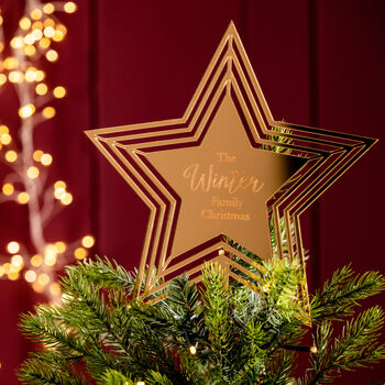 Personalised Star Christmas Tree Topper, 2 of 6