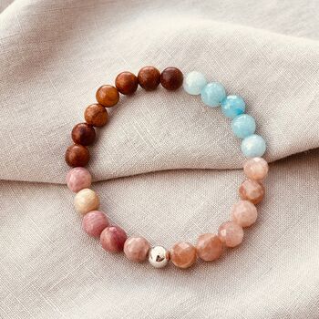 Aquamarine And Rosewood Bracelet, 3 of 5