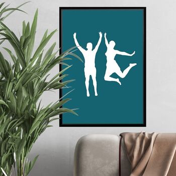 Custom Wedding Engagement Portrait Print Gift, 2 of 6