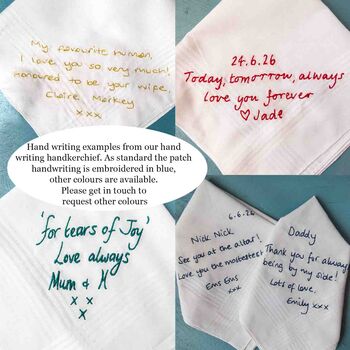 Personalised Embroidered Handwriting Wedding Dress Patch, 3 of 5