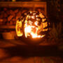 Rusty Metal Deer And Woodland Fire Pit Globe, thumbnail 1 of 3
