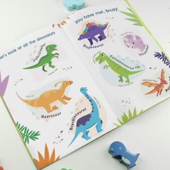 Personalised Dinosaur Adventure Story Book, 6 of 9