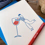 'Fine Wine' Letterpress Celebration Card, thumbnail 1 of 2