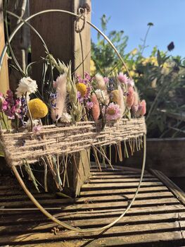 Floral Meadow, Dried Flower Hoop, 4 of 5