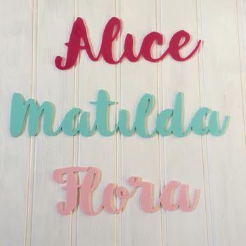 Personalised Acrylic Name Sign In Choice Of Colours, 3 of 10