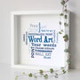 Personalised Word Art Cloud Print, thumbnail 8 of 12