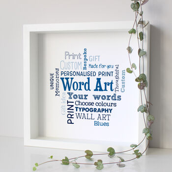 Personalised Word Art Cloud Print, 8 of 12