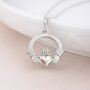Personalised Sterling Silver Irish Claddagh Pendant Necklace, thumbnail 1 of 8