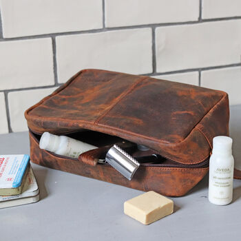 Leather Wash Bag, 2 of 3