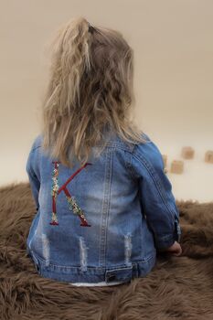 Embroidered Initial Baby/Toddler Denim Jacket, 3 of 7