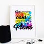 'Can'ts, Cans, Dreams, Plans' Modern Cross Stitch Kit, thumbnail 1 of 4