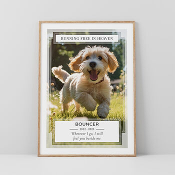 Personalised Pet Loss Dog Memorial Photo Print Wall Art, 2 of 6