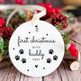 Personalised Pet First Christmas Ceramic Ornament Gift, thumbnail 1 of 7