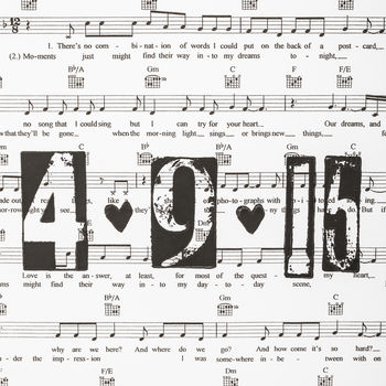 Personalised Special Date Sheet Music Art Print, 5 of 8