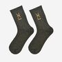 Women's Glitter Socks Black Gold Zodiac Pisces, thumbnail 1 of 5