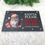 Personalised Traditional Santa Stop Here Slate Hanging Sign 25 X 15cm, thumbnail 4 of 5