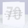 Wife 70th Birthday Card, thumbnail 3 of 6