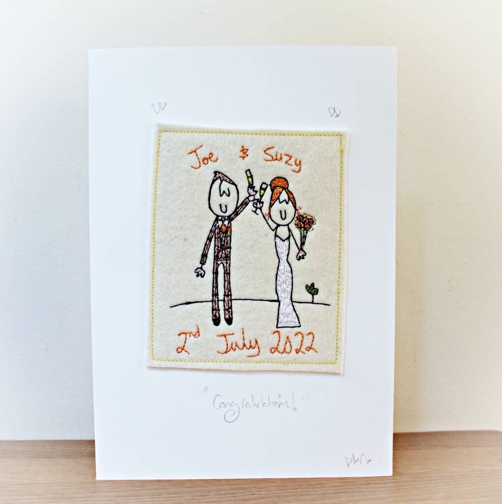 Personalised Wedding Card By Seabright Designs