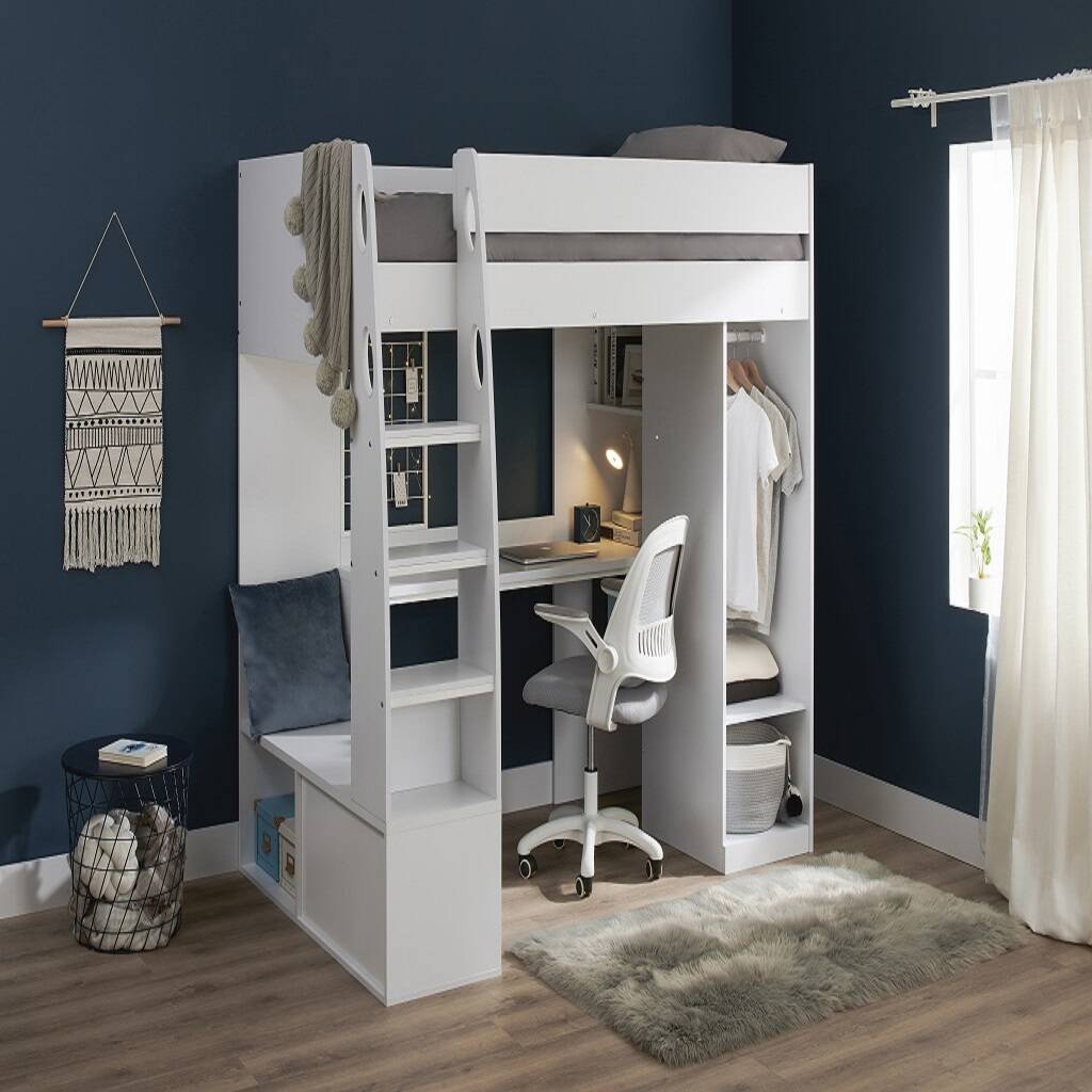 Harry High Rise Bed With Wardrobe By Cuckooland