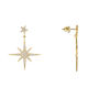 Petite Star Burst Drop Earring Gold Plated Silver, thumbnail 4 of 6