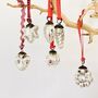 Set Of Six Small Vintage Silver Glass Christmas Baubles, thumbnail 4 of 4