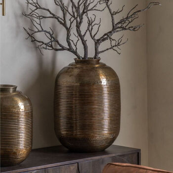 Souk Large Bronze Aluminium Vase, 2 of 7