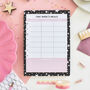 A5 Weekly Meal Planner Notepad Menu Planner Stars, thumbnail 1 of 8