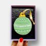 Personalised Green Bauble Letterbox Cookie, thumbnail 1 of 11