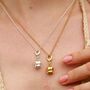 Lily Of The Valley Flower Charm Necklace, Sterling Silver Or Gold Plated, thumbnail 1 of 10