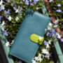 Personalised Large Sea Green Multicolour Leather Purse, thumbnail 2 of 12