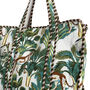 Leopard Print Large Quilted Cotton Tote Bag In White, thumbnail 6 of 8
