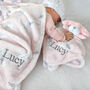 Personalised Pink Dalmatian Puppy Comforter And Blanket, thumbnail 7 of 12