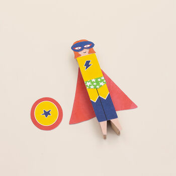 Make Your Own Superhero Peg Doll Kit, 5 of 10