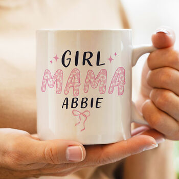 Personalised Girl Mama Mug For Mum Mother's Day, 3 of 4