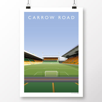 Norwich City Carrow Road From The River End Poster, 2 of 8
