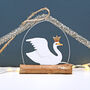 Christmas Tree Regal Swan Hanging Decoration, thumbnail 1 of 2