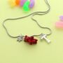 Kids Red Sparkly Bear Personalised Charm, thumbnail 1 of 2