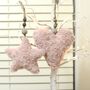 Pink Fabric Hanging Heart Star Girls Room Decoration, thumbnail 1 of 5