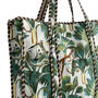 Leopard Print Large Quilted Cotton Tote Bag In White, thumbnail 3 of 8