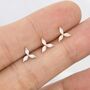 Marquise Cz Stud Earrings In Sterling Silver, thumbnail 3 of 12