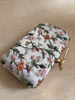 Floral Bird Clasp Clutch Bag, 9 of 12