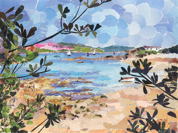 Isles Of Scilly Upcycled Paper Collage Print, 2 of 4