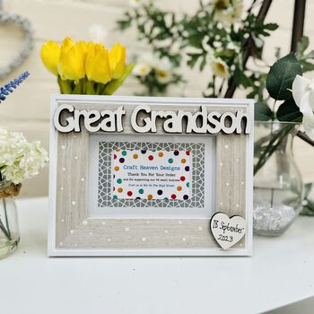 Personalised Grandson Photo Frame Christmas Gift, 2 of 5