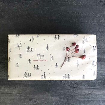 Christmas Woodland Brown Wrapping Paper 5m Roll, 2 of 3
